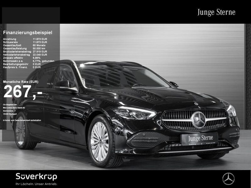 Schwarz Gebraucht 2022 Mercedes C220 Limousine | 34.244 € (Guter Preis) - Bild 1/2