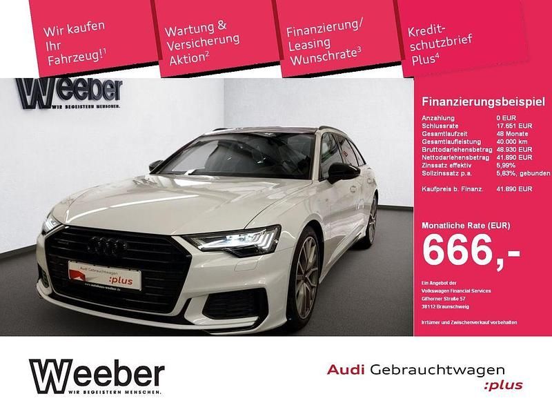 Gletscherweiß (metallic) Gebraucht 2022 Audi A6 Sport Kombi | 41.890 € (Fairer Preis) - Bild 1/4