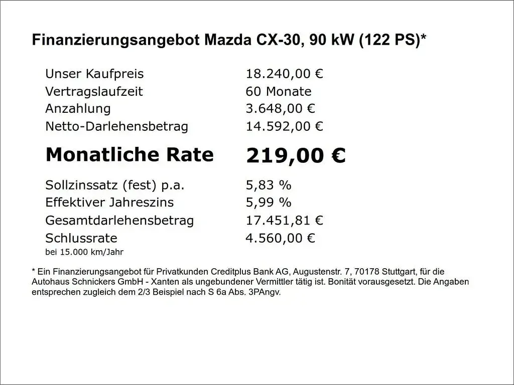 Gebraucht Mazda CX-30 Selection 122 PS (89 kW) 2020 Blau SUV
