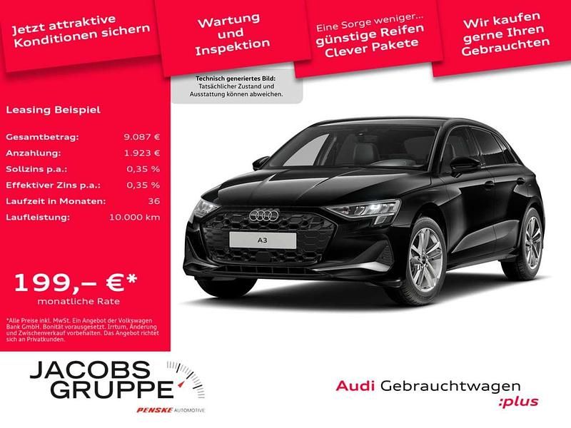 Schwarz Gebraucht 2025 Audi A3 Advanced Limousine | 29.870 € (Guter Preis) - Bild 1/4