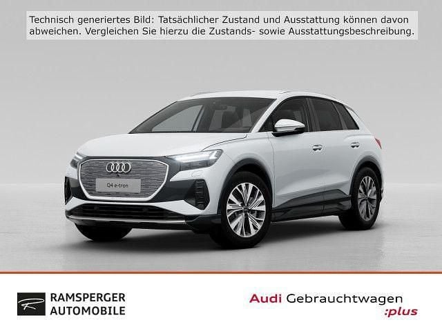 Weiß (gletscherweiß metallic) Gebraucht 2022 Audi Q4 e-tron Ambiente SUV | 32.880 € (Fairer Preis) - Bild 1/4