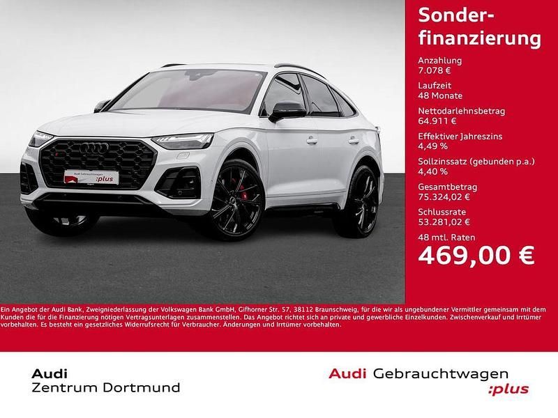 Gletscherweiß metallic Gebraucht 2024 Audi SQ5 Sportback Sport SUV | 69.988 € (Teuer) - Bild 1/4