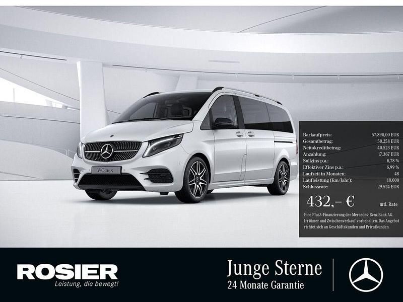 Weiss / bergkristallweiß Gebraucht 2021 Mercedes V300 Avantgarde Edition Van / Kleinbus | 57.890 € (Fairer Preis) - Bild 1/4