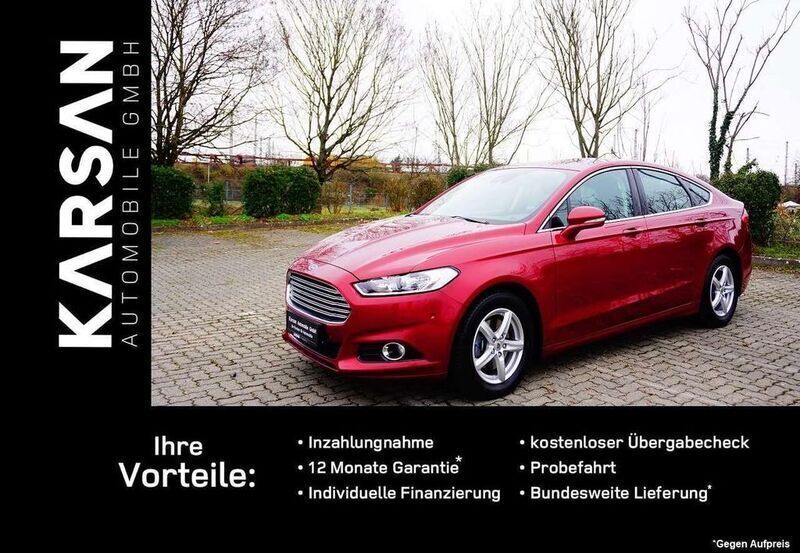 Rubyrot (metallic) Gebraucht 2015 Ford Mondeo Titanium Limousine | 15.999 € (Fairer Preis) - Bild 1/4