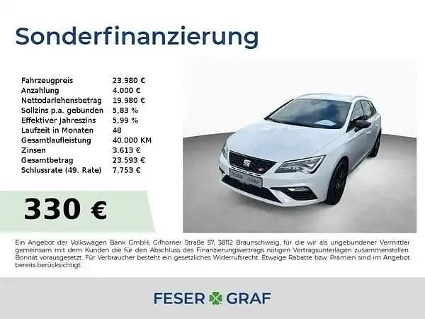 Nevada weiss Gebraucht 2018 Seat Leon CUPRA Kombi | 23.980 € (Teuer) - Bild 1/4