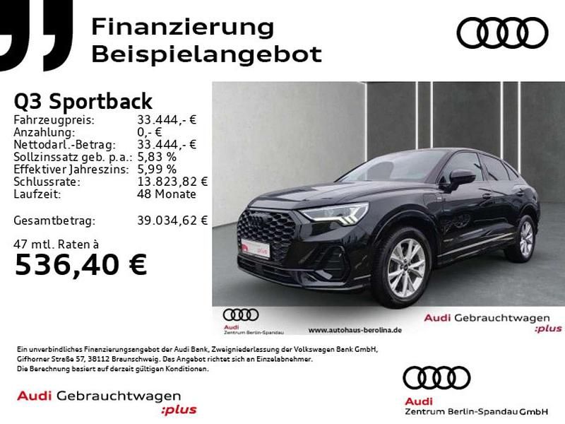 Mythosschwarz metallic Gebraucht 2022 Audi Q3 S-Line SUV | 33.444 € (Fairer Preis) - Bild 1/4