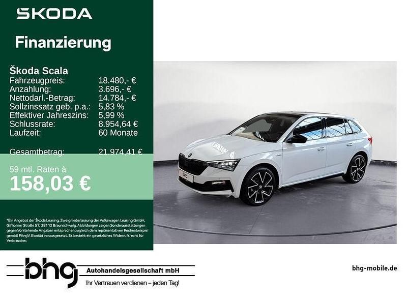 Weiß Gebraucht 2022 Skoda Scala Monte Carlo Kleinwagen | 18.480 € (Guter Preis) - Bild 1/4