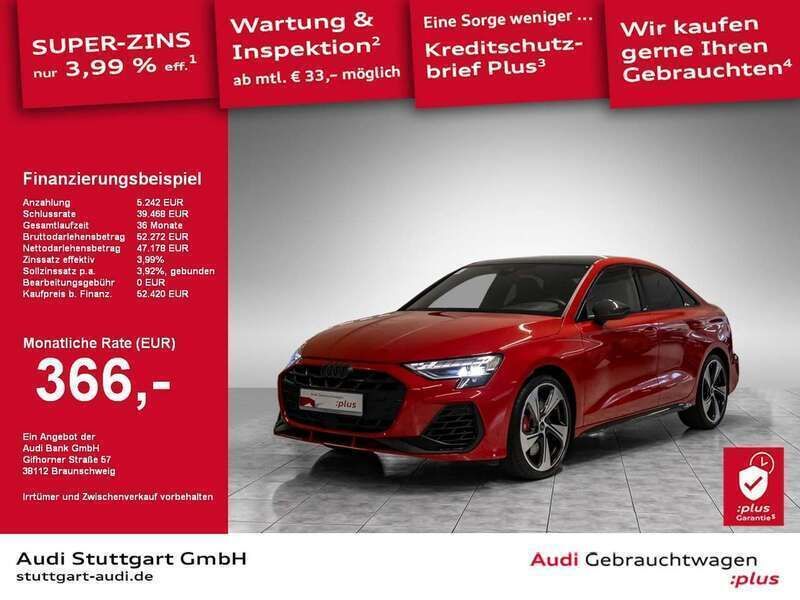 Progressivrot metallic Gebraucht 2024 Audi S3 Ambiente Limousine | 52.420 € (Fairer Preis) - Bild 1/2