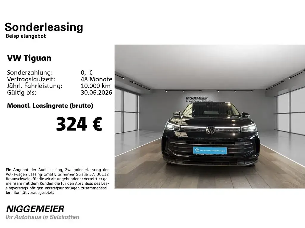 Second-hand VW Tiguan Goal 131 CP (96 kW) 2025 Negru SUV