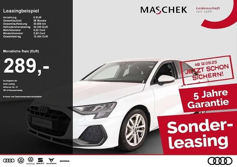 Gletscherweiß metallic Gebraucht 2024 Audi A3 S-Line Limousine | 34.240 € (Superpreis) - Bild 1/4
