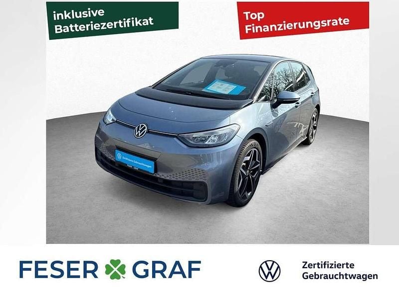 Gebraucht VW ID.3 Pure 110 kW (150 PS) 2021 Stonewashed blue metallic schwarz Kleinwagen