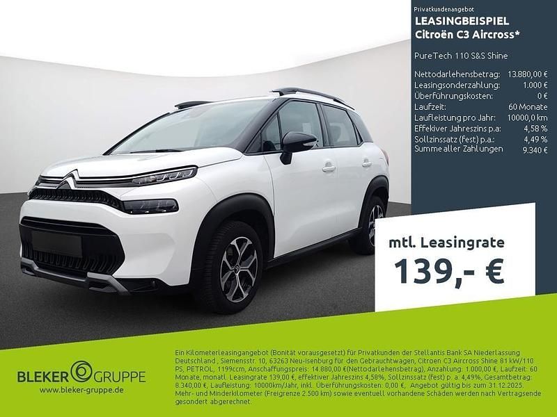 Gebraucht Citroën C3 Aircross Shine 110 PS (80 kW) 2023 Weiß SUV