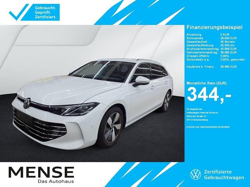 Oryxweiß perlmutteffekt Gebraucht 2025 VW Passat Elegance Kombi | 36.985 € (Superpreis) - Bild 1/4