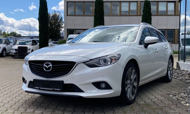Satinweiss metallic Gebraucht 2013 Mazda 6 Sports-Line Kombi | 12.980 € (Fairer Preis) - Bild 1/4
