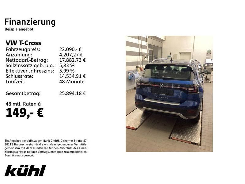 Gebraucht VW T-Cross Style 110 PS (80 kW) 2022 Reef blue metallic SUV