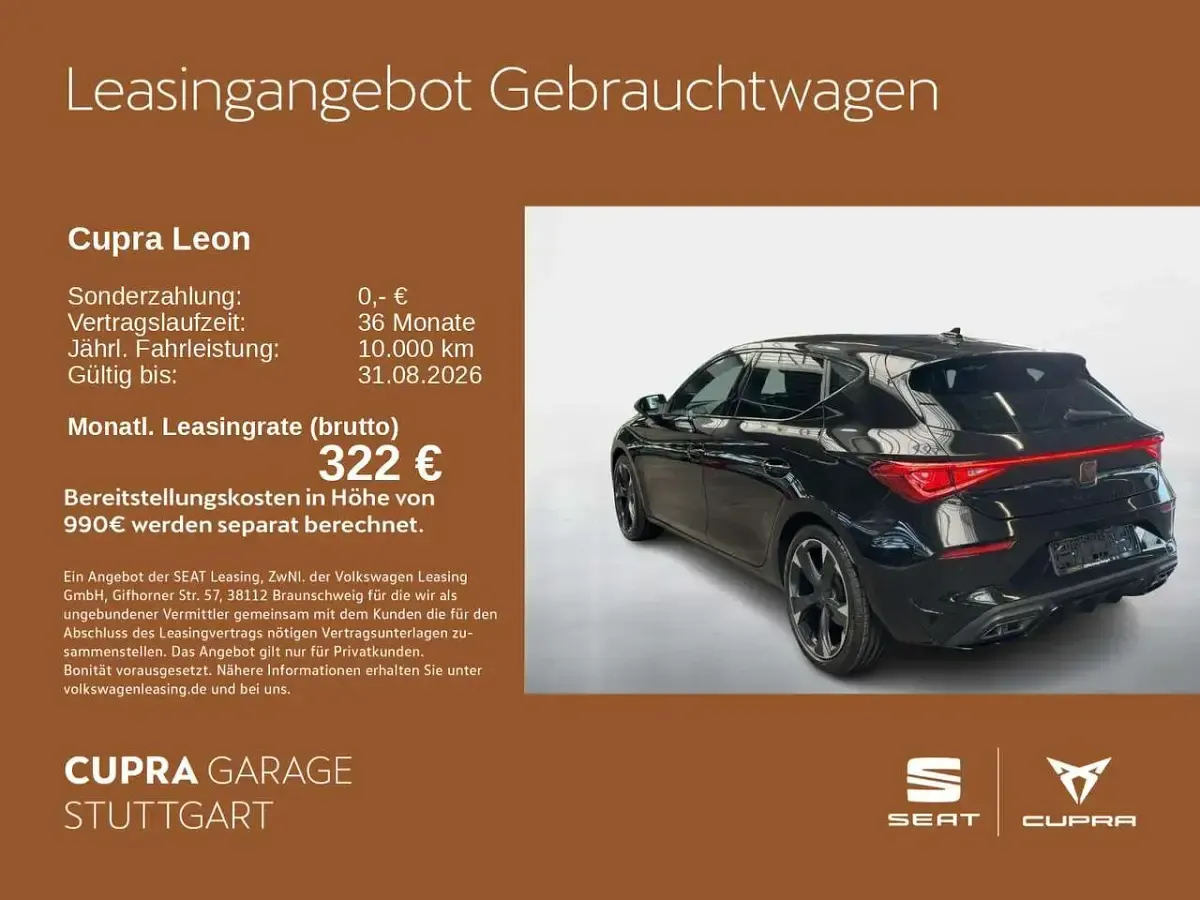 Gebraucht Cupra Leon 190 PS (139 kW) 2023 Schwarz Limousine