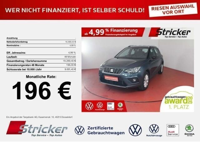 Magnetic grau metallic Gebraucht 2019 Seat Arona XCELLENCE SUV | 16.469 € (Guter Preis) - Bild 1/4