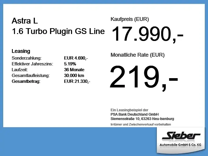 Gebraucht Opel Astra GS Line 181 PS (133 kW) 2022 Chili rot/kardio rot Limousine
