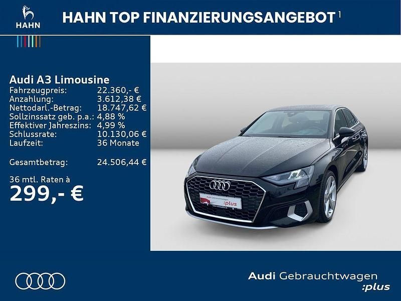 Gebraucht Audi A3 Advanced Plus 110 PS (80 kW) 2021 Schwarz Limousine