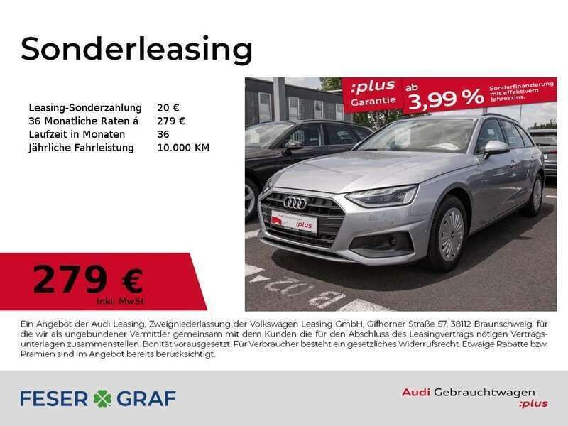 Florettsilber metallic Gebraucht 2024 Audi A4 Basis Kombi | 29.990 € (Guter Preis) - Bild 1/4