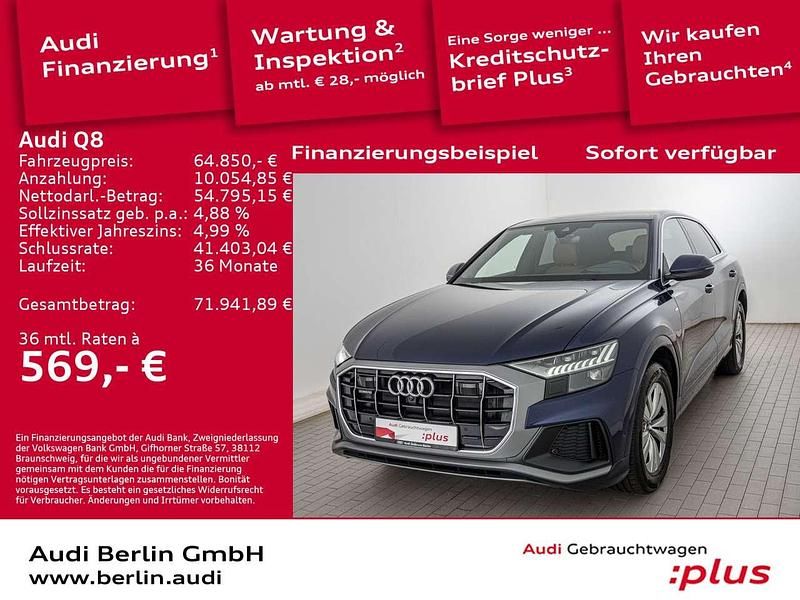 Navarrablau metallic Gebraucht 2022 Audi Q8 Ambiente SUV | 64.850 € (Superpreis) - Bild 1/3