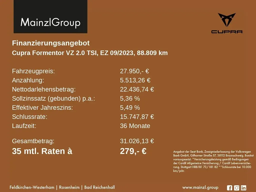 Gebraucht Cupra Formentor VZ 310 PS (228 kW) 2023 Grau SUV