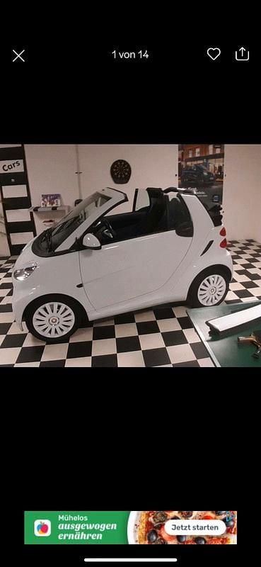 Weiß Gebraucht 2011 Smart ForTwo Cabrio Passion Cabrio | 5.650 € (Fairer Preis) - Bild 1/4