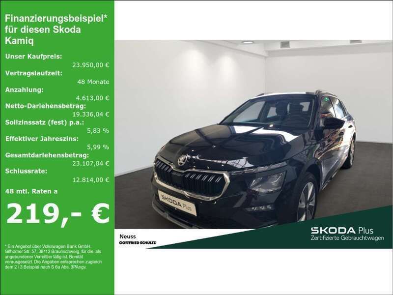 Schwarz Gebraucht 2024 Skoda Kamiq Selection SUV | 23.950 € (Fairer Preis) - Bild 1/3