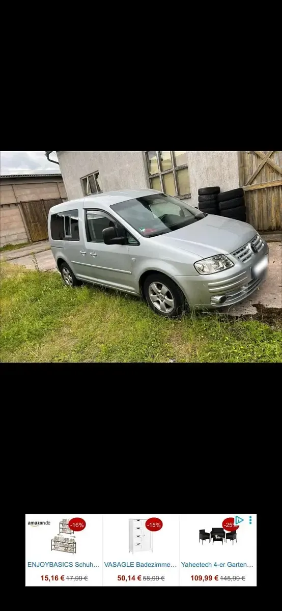 Gebraucht VW Caddy Life 105 PS (77 kW) 2005 Silber Van / Kleinbus