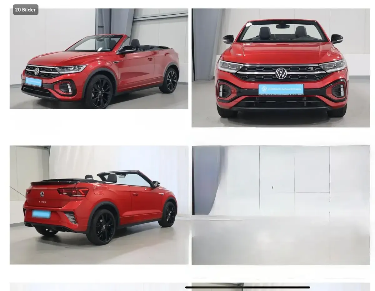 Gebraucht VW T-Roc Cabriolet R-line 150 PS (110 kW) 2022 Rot Cabrio
