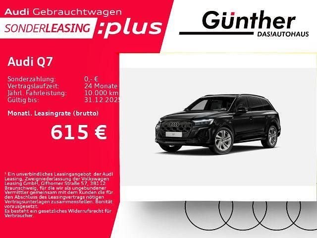 Mythosschwarz metallic Gebraucht 2025 Audi Q7 S-line plus SUV | 67.979 € (Superpreis) - Bild 1/4