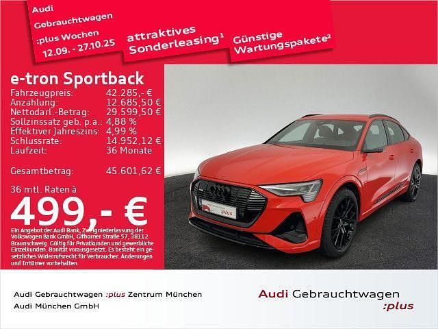 Catalunyarot metallic Gebraucht 2021 Audi e-tron Sportback Ambiente SUV | 42.285 € (Fairer Preis) - Bild 1/2