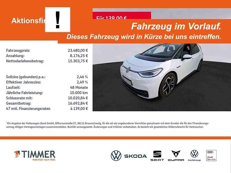 Gebraucht VW ID.3 Pro 150 kW (204 PS) 2022 Gletscherweiß metallic schwar Kleinwagen