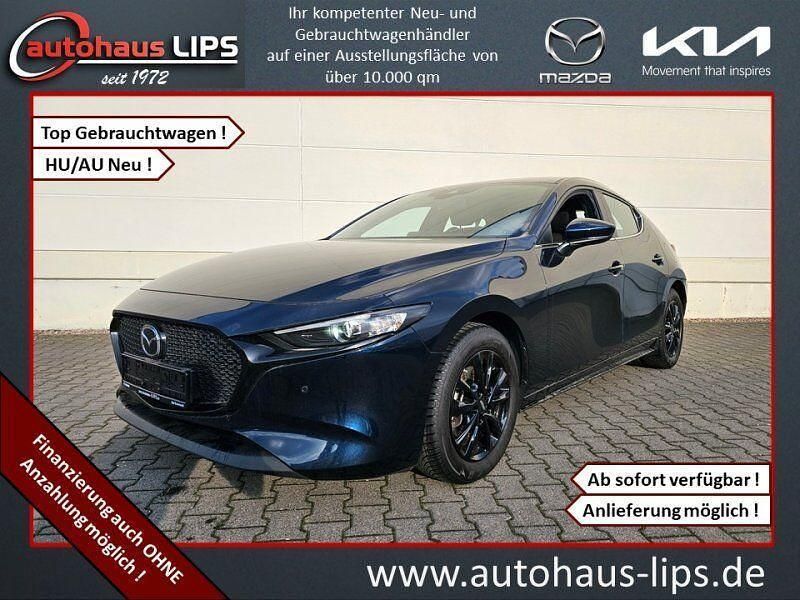 Deep crystal blue Gebraucht 2021 Mazda 3 Sports-Line Limousine | 21.690 € (Fairer Preis) - Bild 1/4