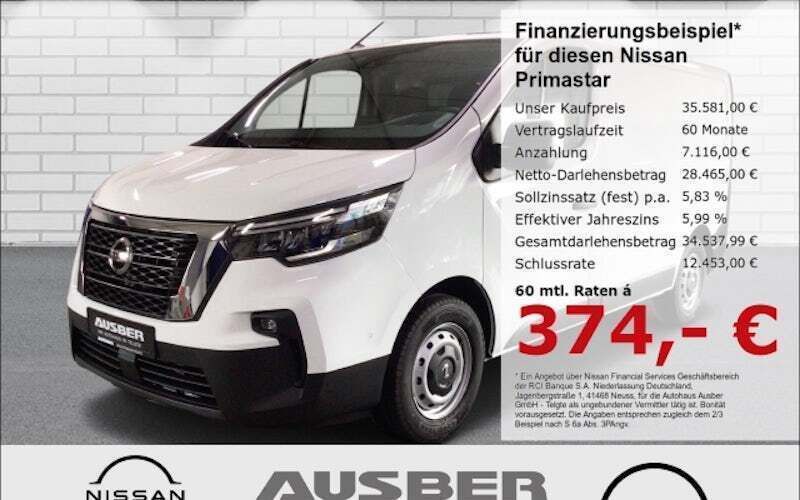 Weiß Gebraucht 2024 Nissan Primastar N-Connecta Van / Kleinbus | 35.581 € - Bild 1/4