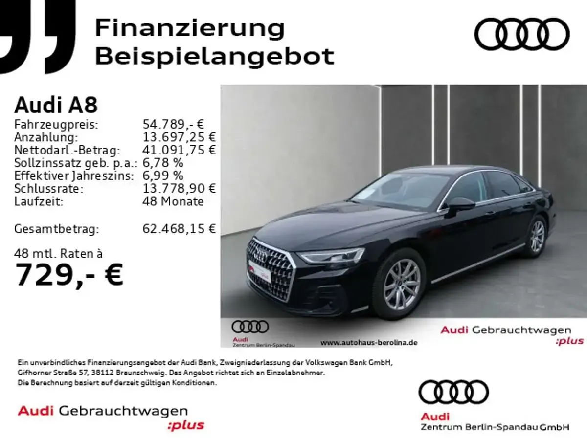 Gebraucht Audi A8 286 PS (210 kW) 2023 Schwarz Limousine