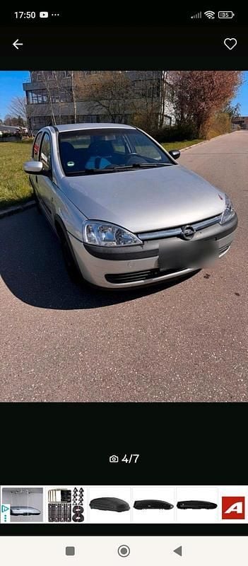 Grau Gebraucht 2002 Opel Corsa Limousine | 380 € (Guter Preis) - Bild 1/4
