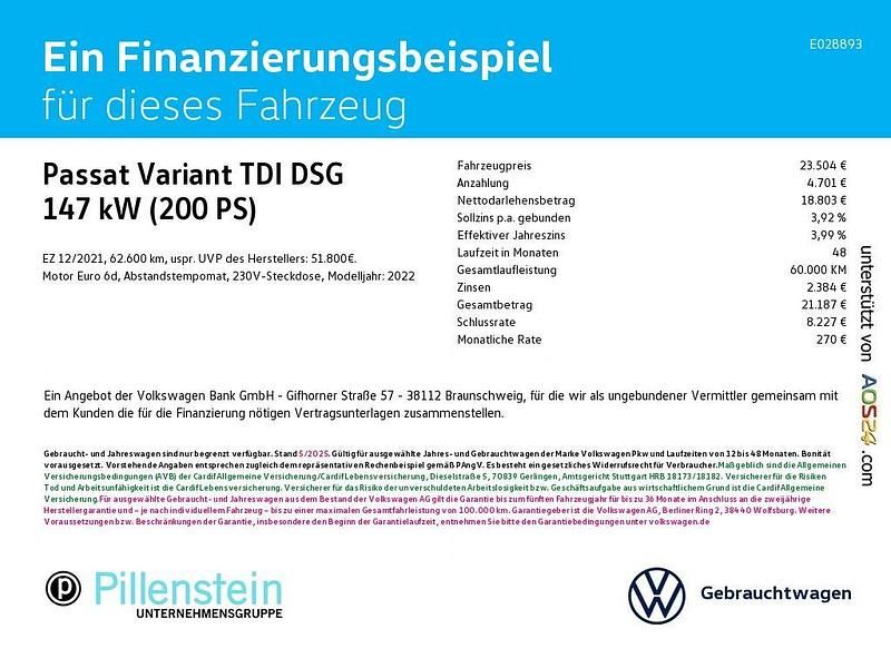 Gebraucht VW Passat Business 200 PS (147 kW) 2021 Deep black perleffekt Kombi