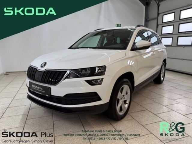 Weiss Gebraucht 2019 Skoda Karoq Ambition SUV | 24.390 € (Fairer Preis) - Bild 1/4