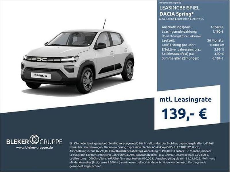 Grau Neu 2025 Dacia Spring Expression Kleinwagen | 20.590 € (Etwas zu teuer) - Bild 1/3