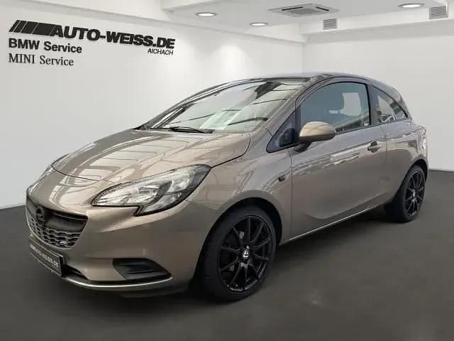Muskatgrau/pepperdust (braun) Gebraucht 2015 Opel Corsa Edition Kleinwagen | 6.990 € (Teuer) - Bild 1/4