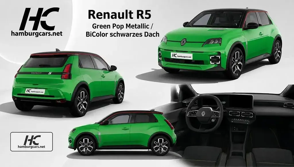 Nowe Renault R5 Techno 110 kW (150 KM) 2026 Zielony Hatchback