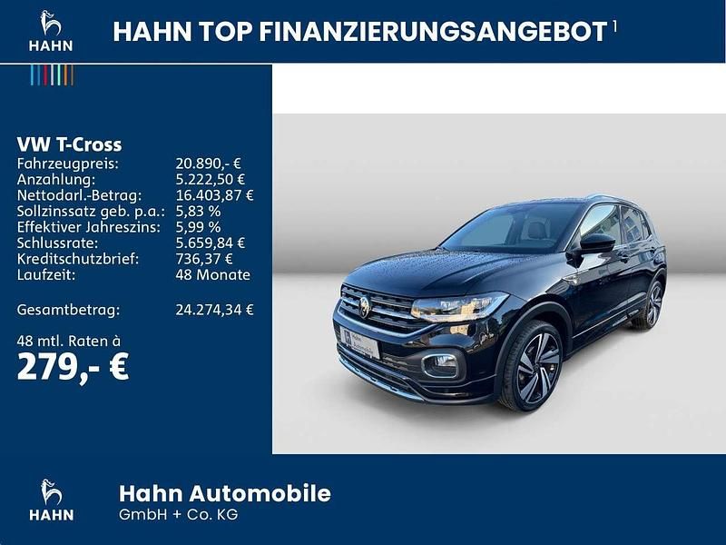 Gebraucht VW T-Cross R-line 110 PS (80 kW) 2021 Deep black perleffekt SUV