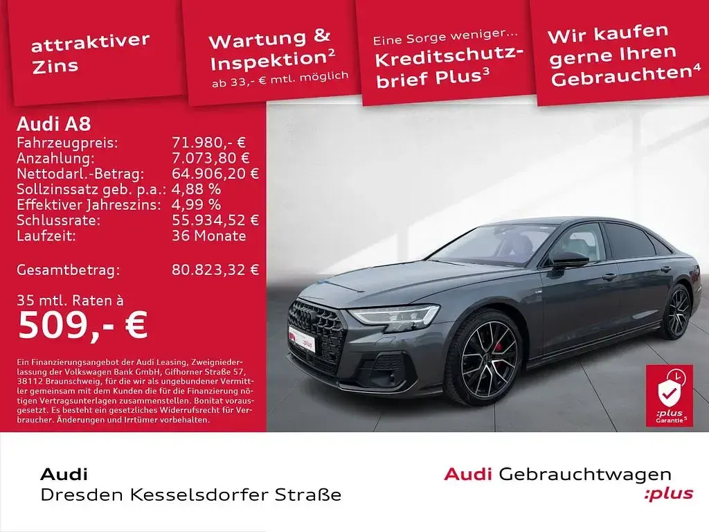 Gebraucht Audi A8L Ambiente 286 PS (210 kW) 2025 Daytonagrau perleffekt Limousine