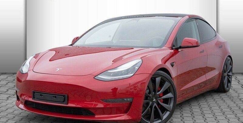 Rot Gebraucht 2019 Tesla Model 3 Performance Limousine | 36.000 € - Bild 1/4