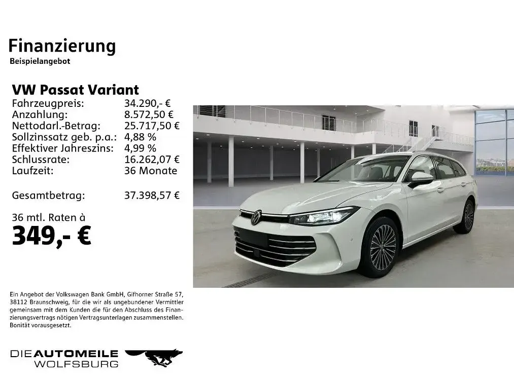 Brugt VW Passat Elegance 150 HK (110 kW) 2025 Hvid Stationcar