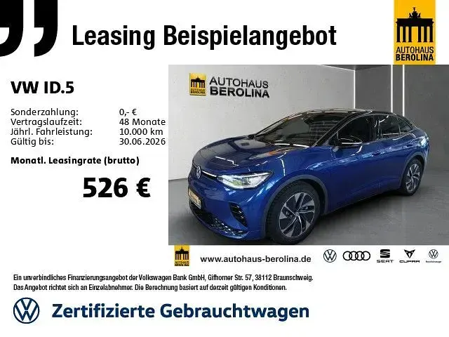 Brugt VW ID.5 GTX 250 kW (340 HK) 2025 Blå SUV