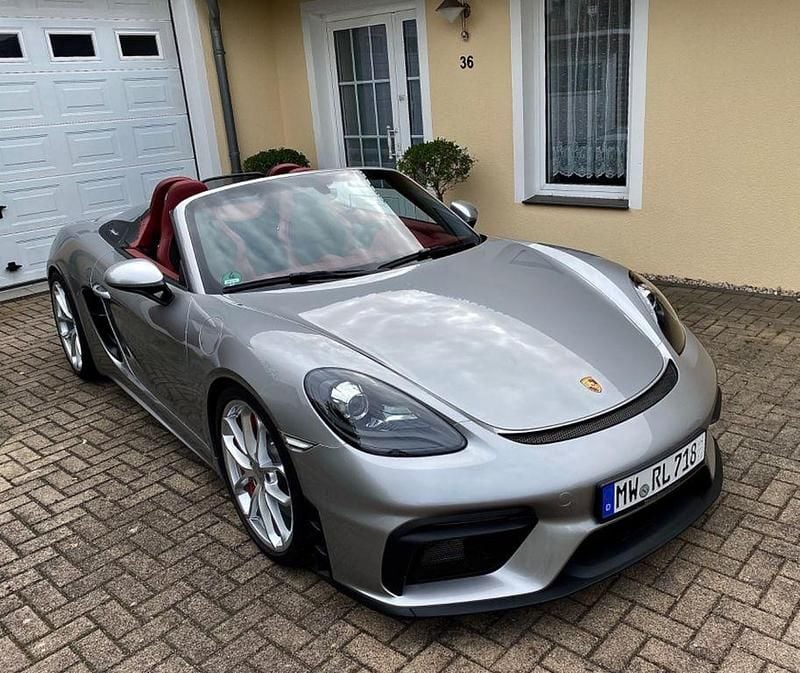 Silber Gebraucht 2022 Porsche Boxster Spyder Cabrio | 99.700 € (Superpreis) - Bild 1/4