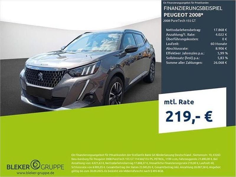 Grau Gebraucht 2020 Peugeot 2008 GT SUV | 21.890 € (Fairer Preis) - Bild 1/3