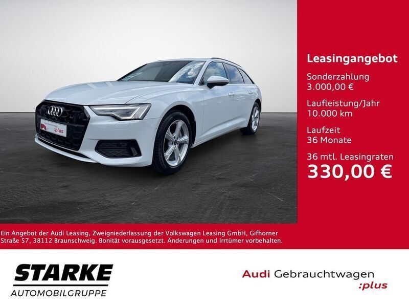 Gletscherweiß metallic Gebraucht 2024 Audi A6 Advanced Plus Kombi | 45.870 € - Bild 1/3